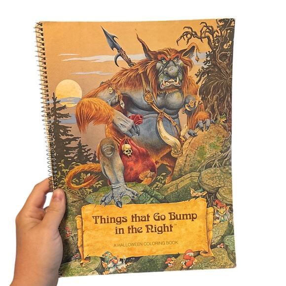 VTG 1979 Things That Go Bump In The Night Halloween Coloring Book – Current Inc. - Picture 1 of 16